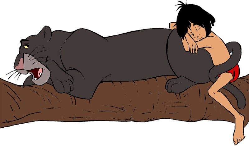 Bagheera, Akela and Mowgli Clip Art.