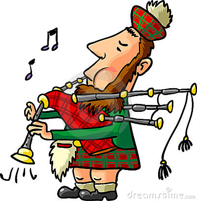 Scottish piper clipart.