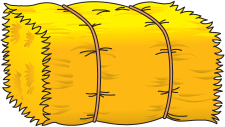 Bail of hay clipart.