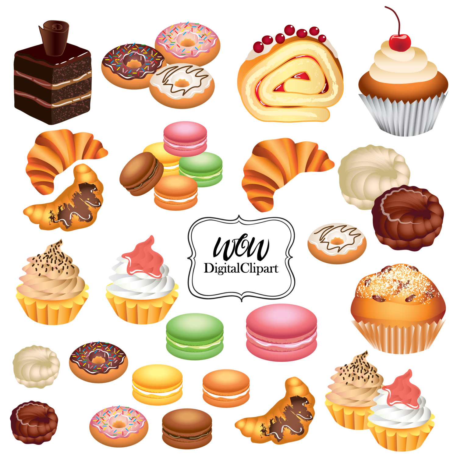 Baked goods clipart baked food, Baked goods baked food.