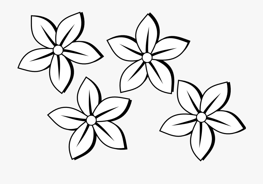 Flowers Clipart Images Black And White.