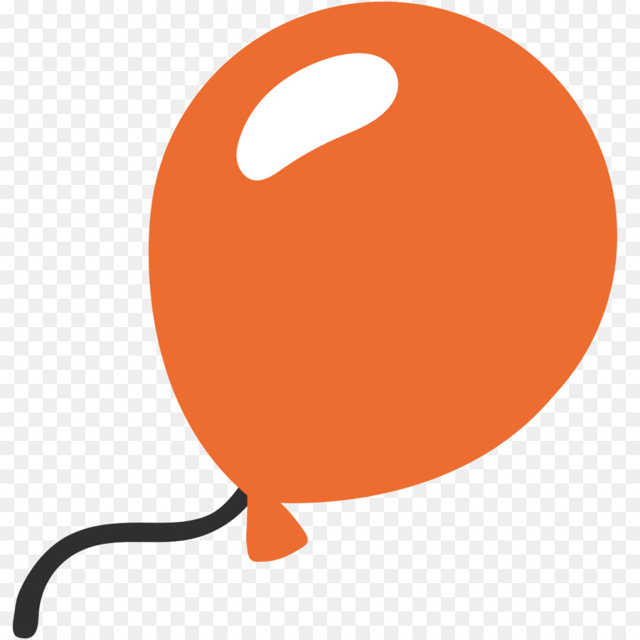 Orange Balloon clipart.