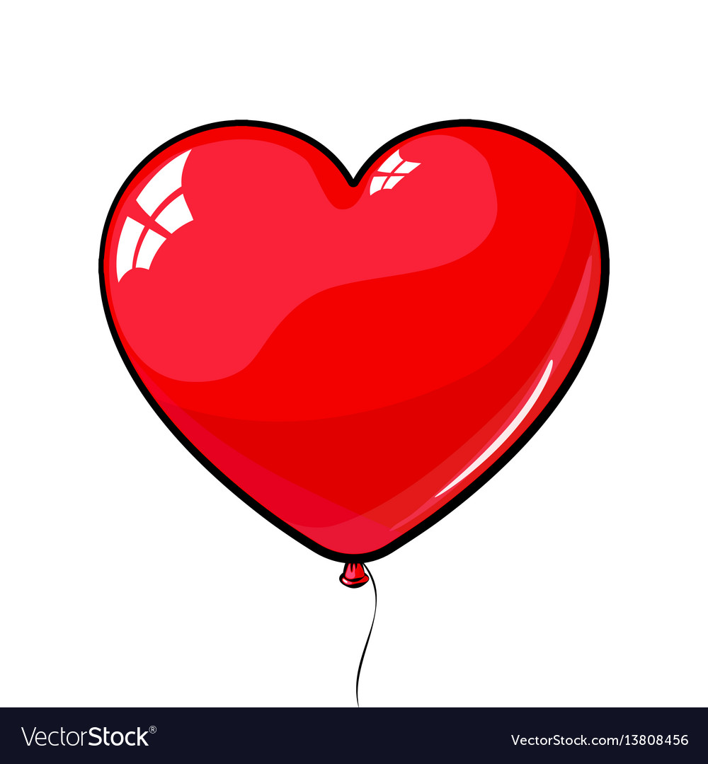 Red heart shaped balloon love march 8.