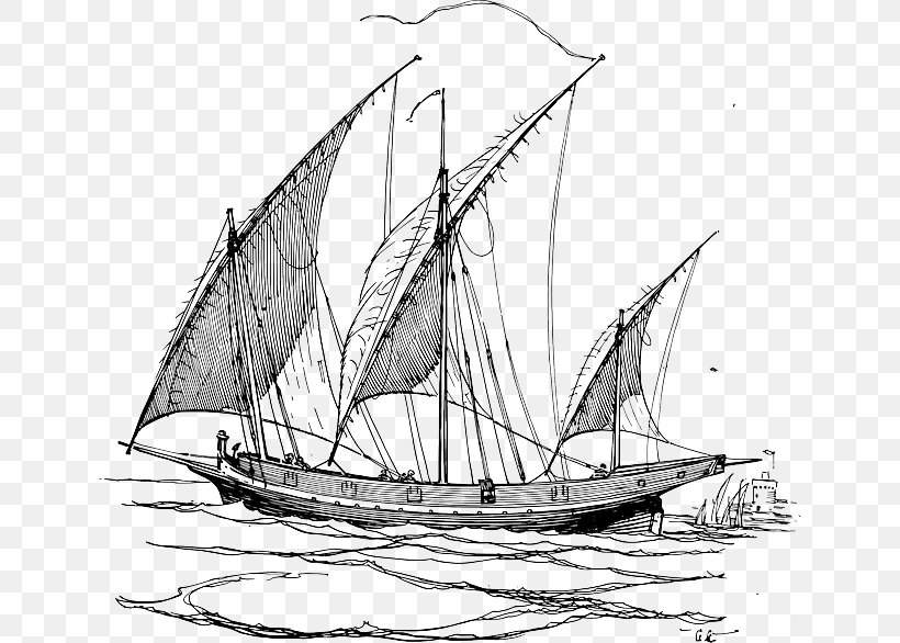 Sailing Ship Dhow Sailboat Clip Art, PNG, 640x586px, Sailing.