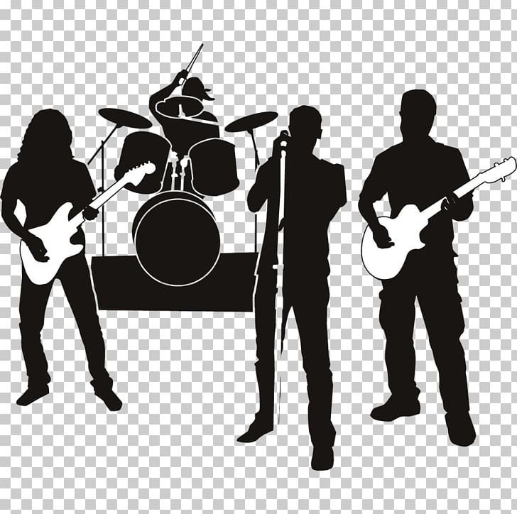 Rock Band Musical Ensemble Silhouette Graphics PNG, Clipart.