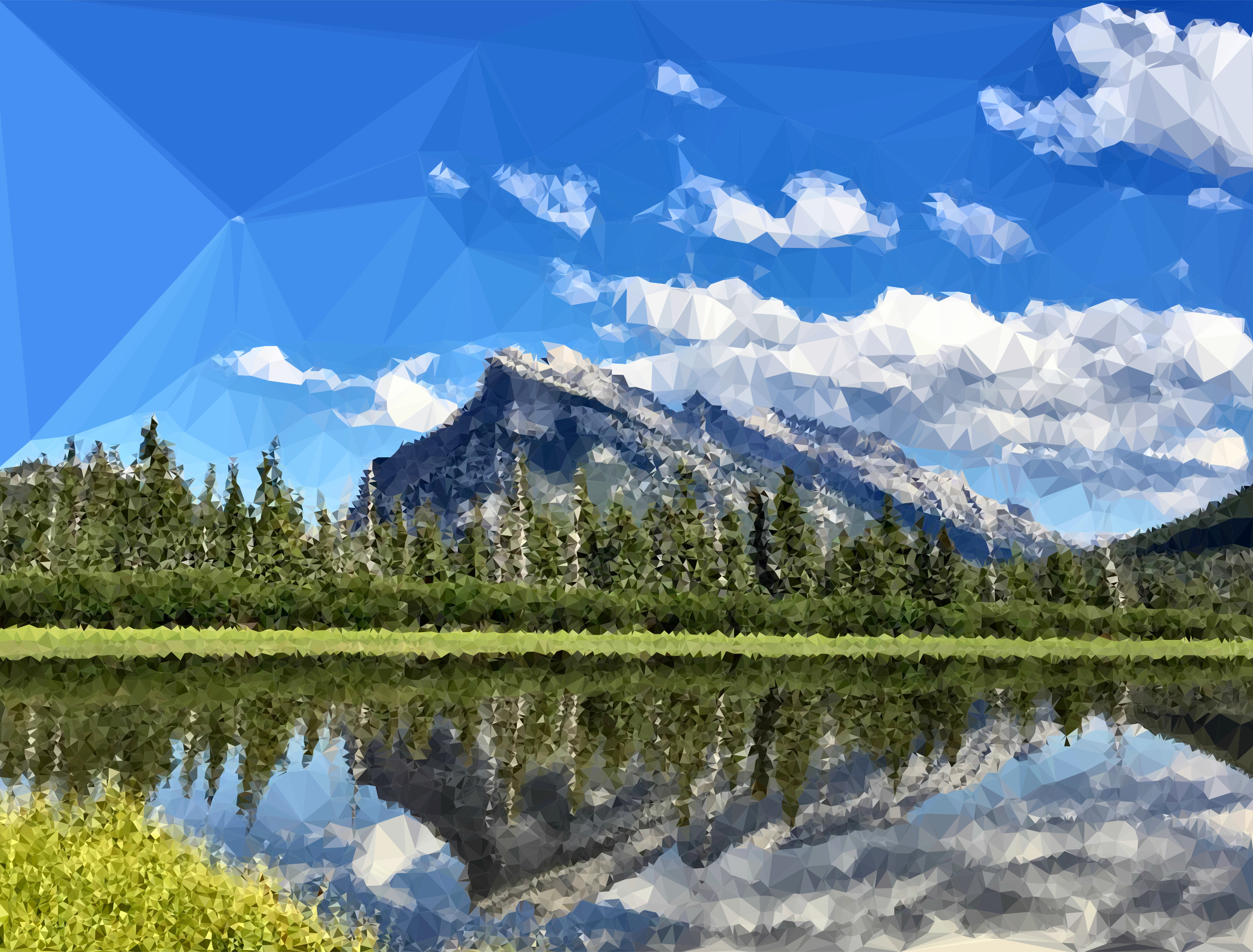 Clipart Low Poly Banff National Park Canada.