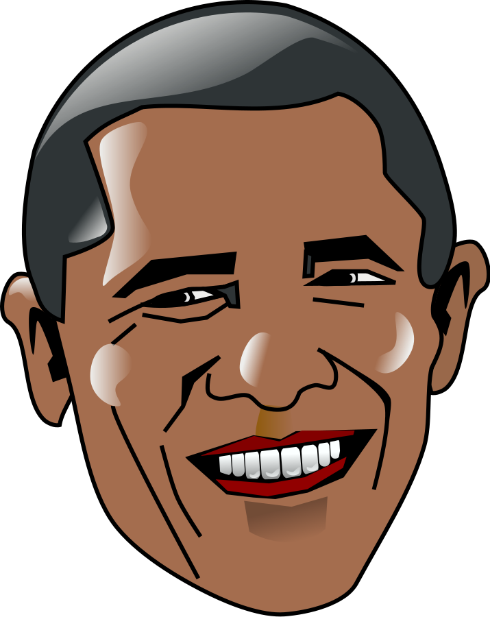 President Barack Obama Clipart, vector clip art online, royalty.