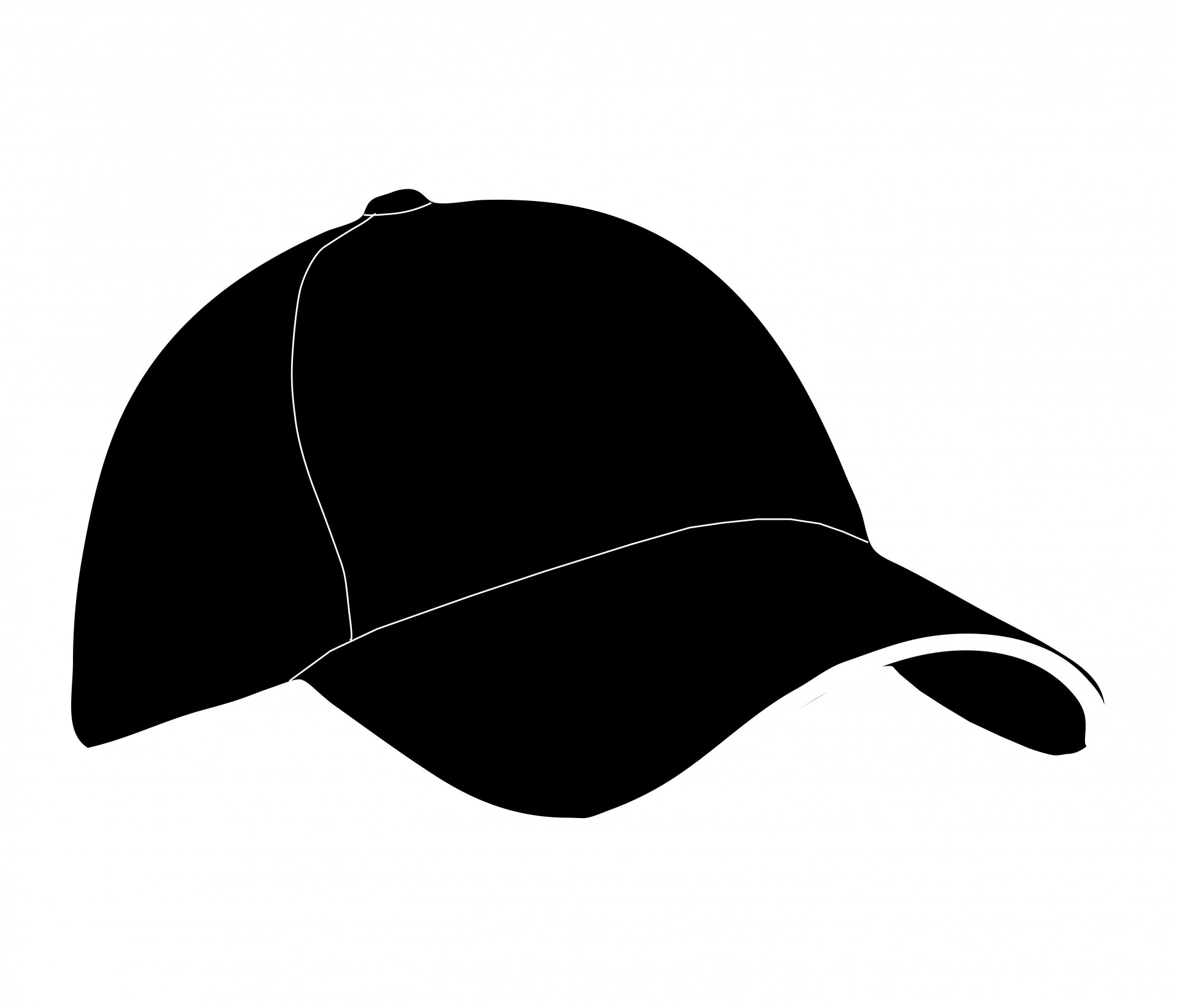 Free Baseball Hat Clipart Black And White, Download Free.