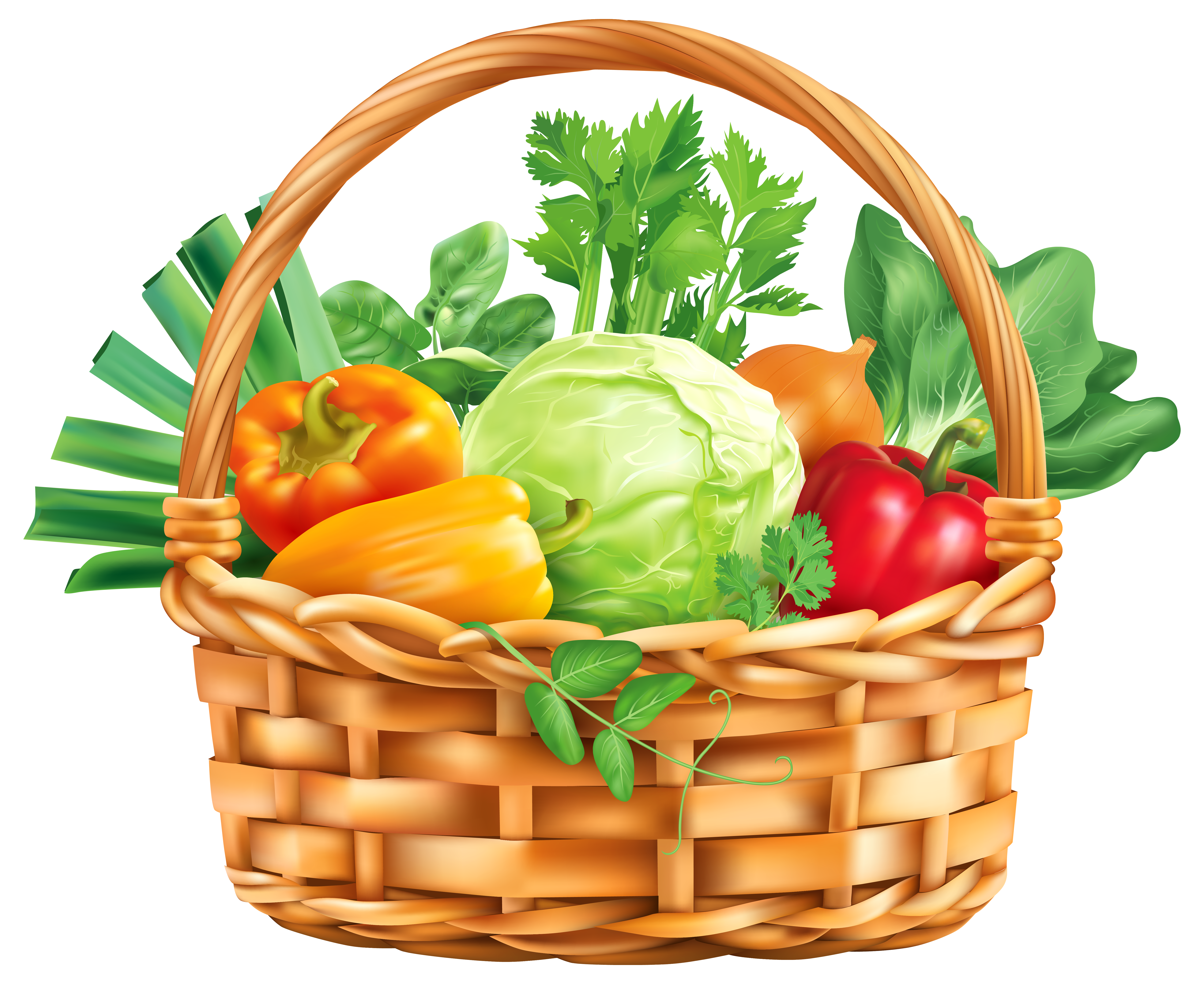 Vegitable Basket PNG Clipart Image.