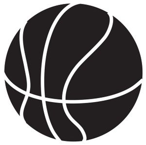 Basketball Clip Art Black And White.