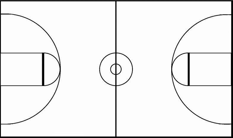 Free Basketball Court Black And White, Download Free Clip.