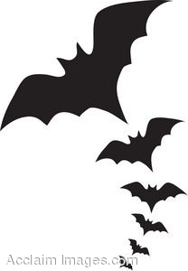 Flying Bats Clipart.