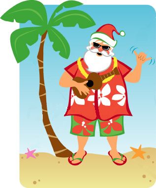 SANTA ON VACATION.