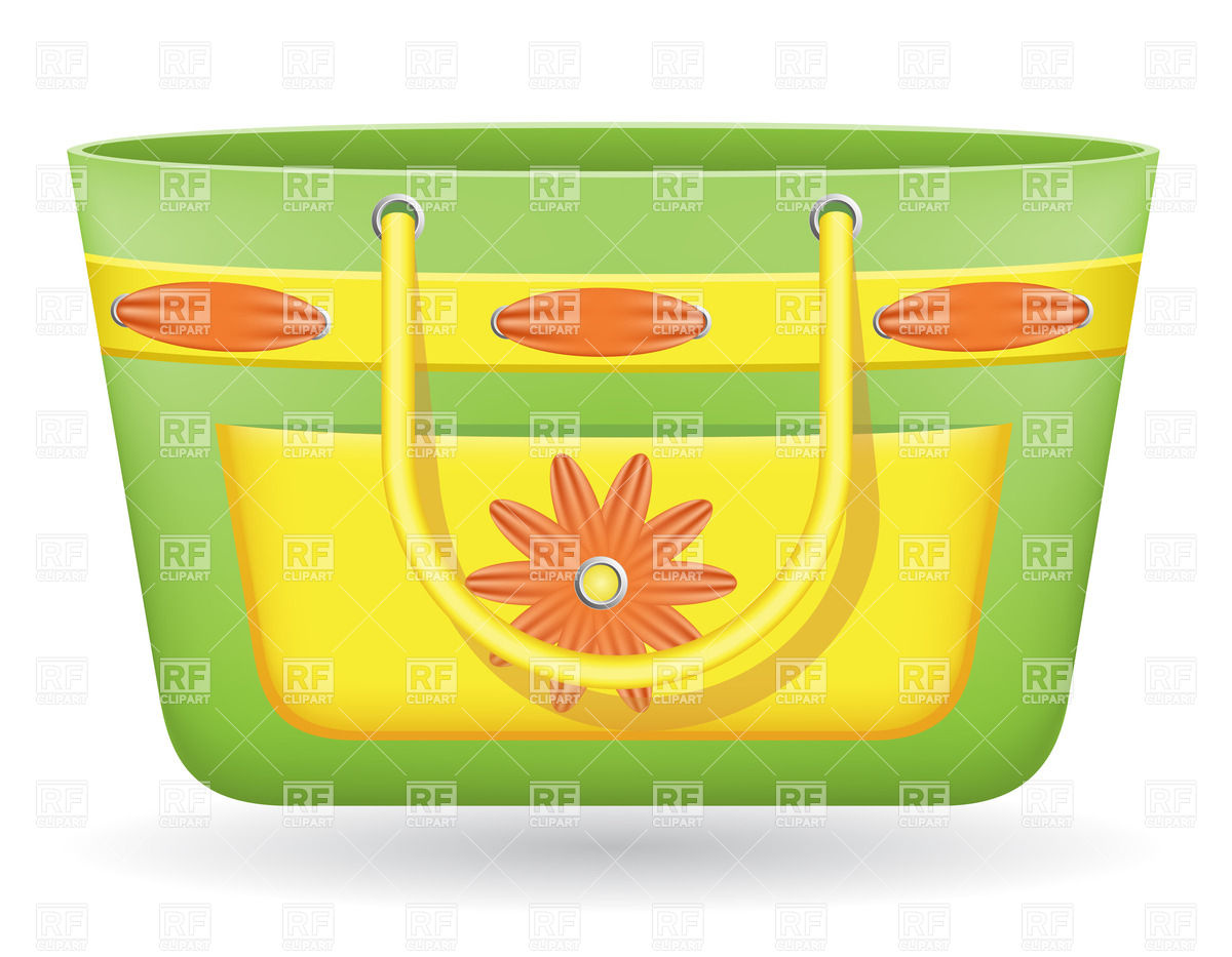 Beach bag Stock Vector Image.