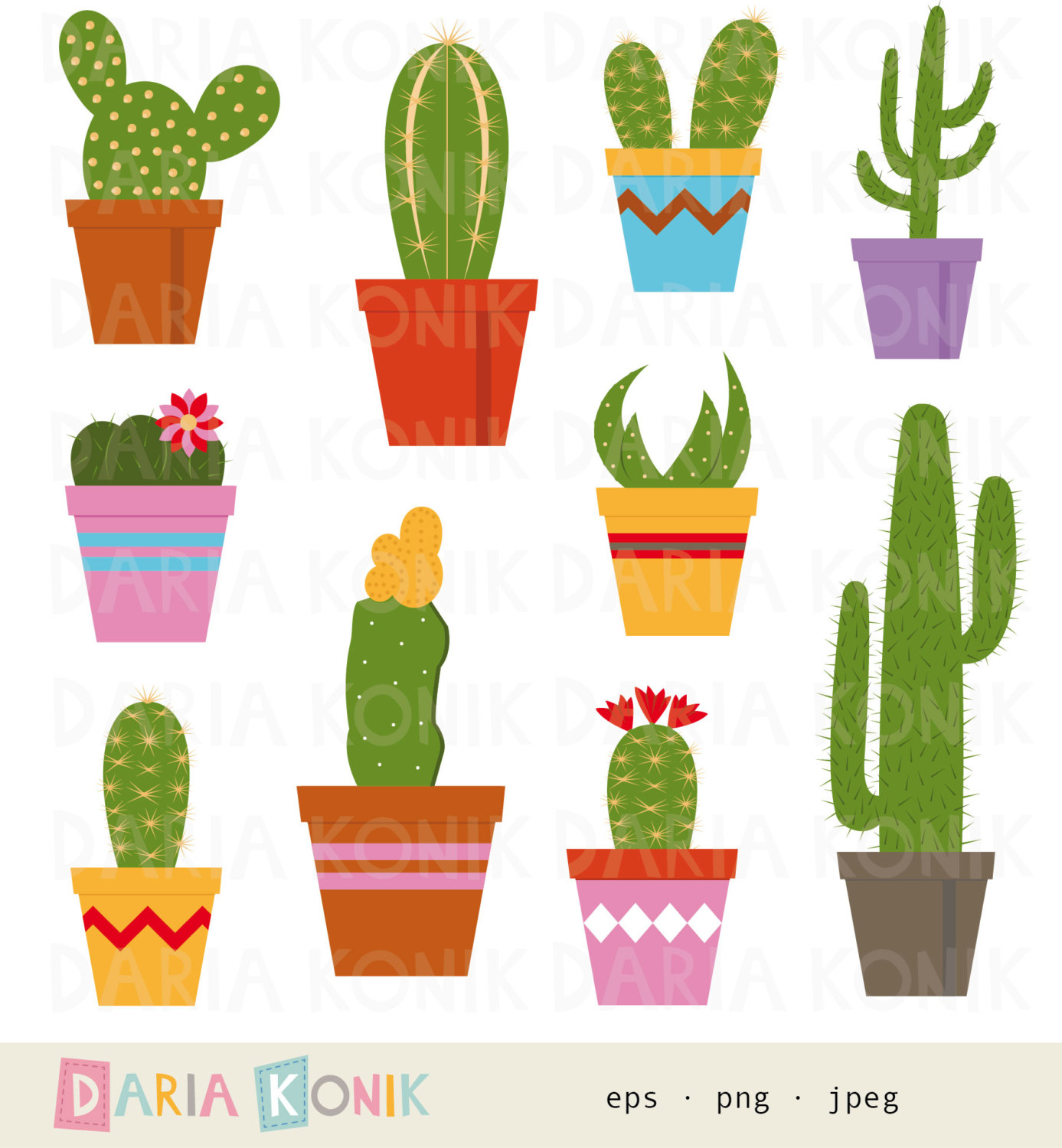 Cute desert flowers clipart png.