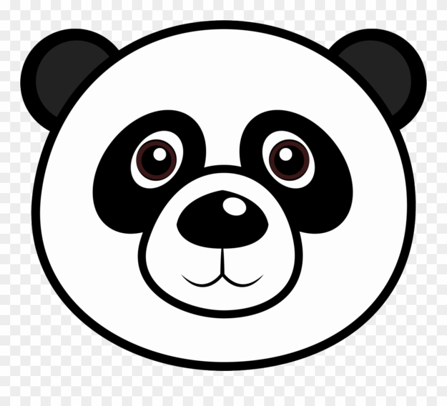 Panda Bear Face Coloring Page Clipart (#1461951).