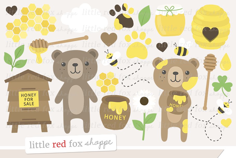 Honey Bears Clipart.