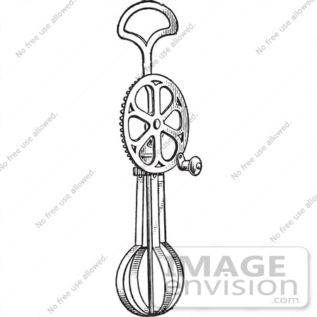 Rotary Egg Beater Clipart.