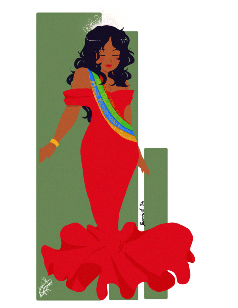 Beauty queen clip art.