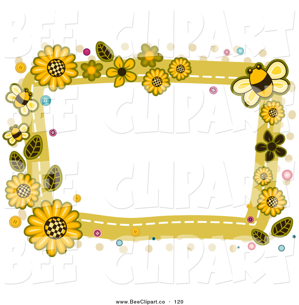 Clipart bee border.