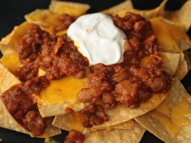 Easy Cheese Nachos.