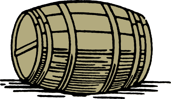 Beer Keg Black And White Clipart.