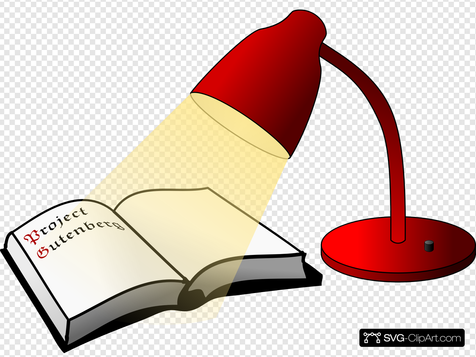 Book And Lamp Clip art, Icon and SVG.