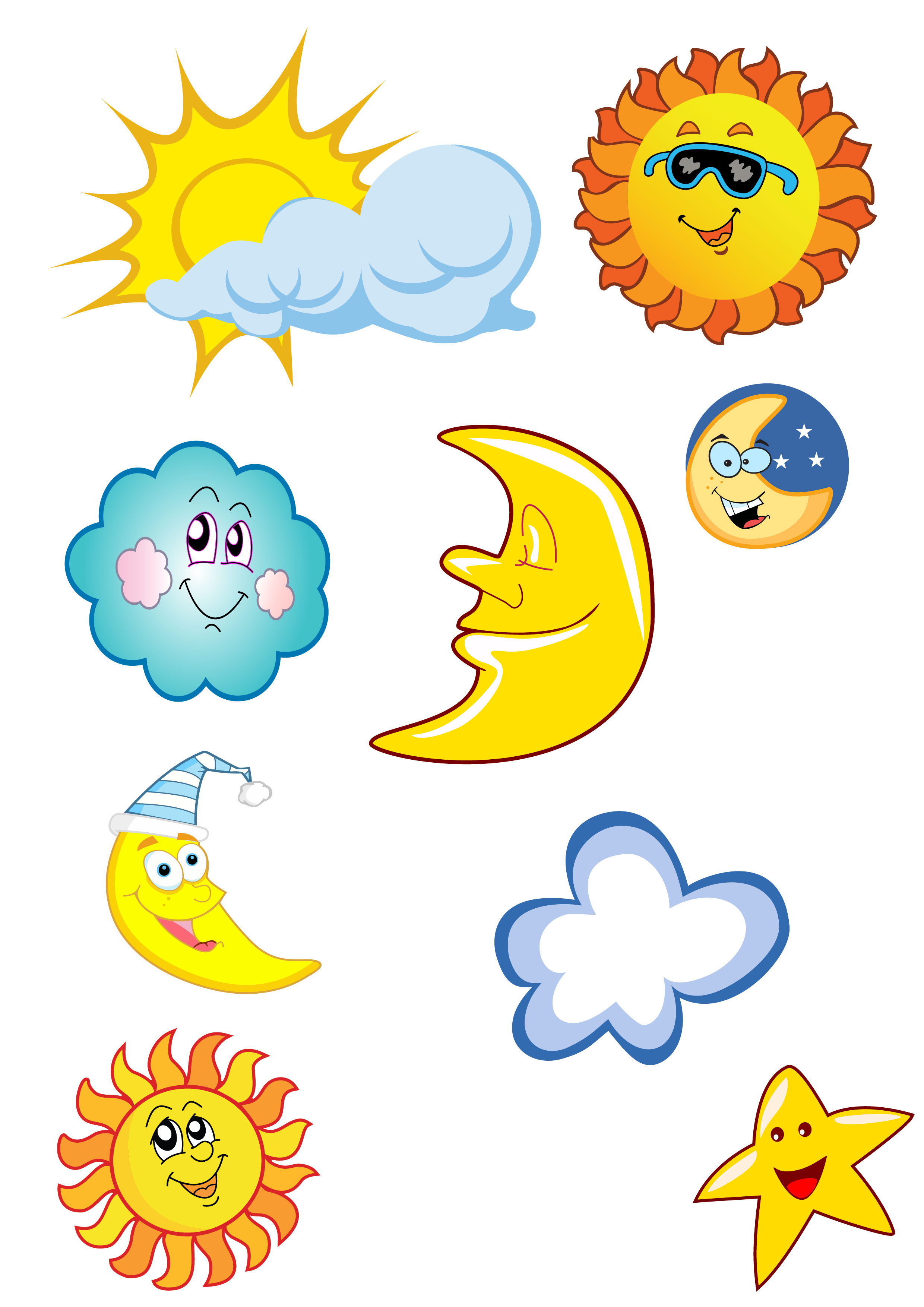 Sun Moon Star Clipart.