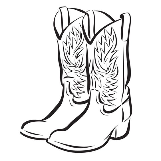 Cowboy Boot Clip Art Free.