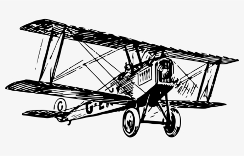 Free Plane Black And White Clip Art with No Background.