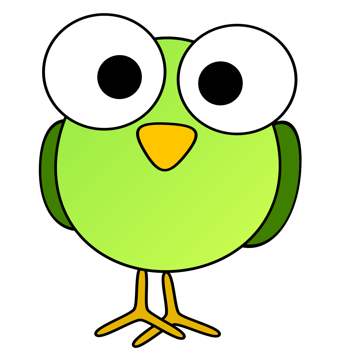 Free green bird clipart.