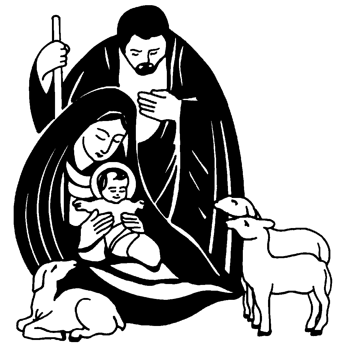 Jesus Clip Art Black And White.