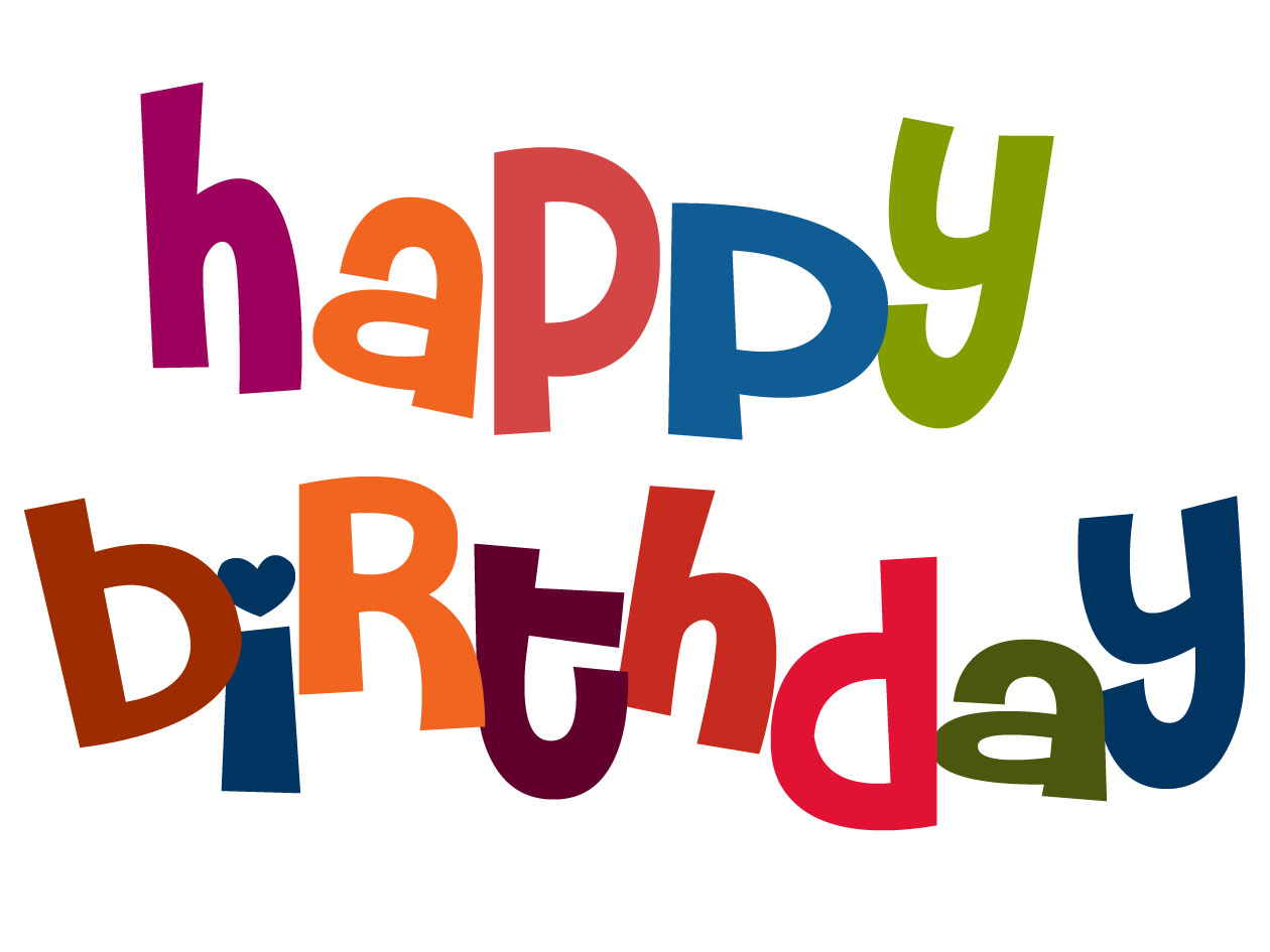 Birthday Word Clip Art.