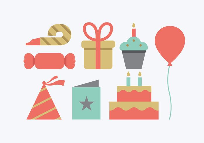 Birthday Party Icons.