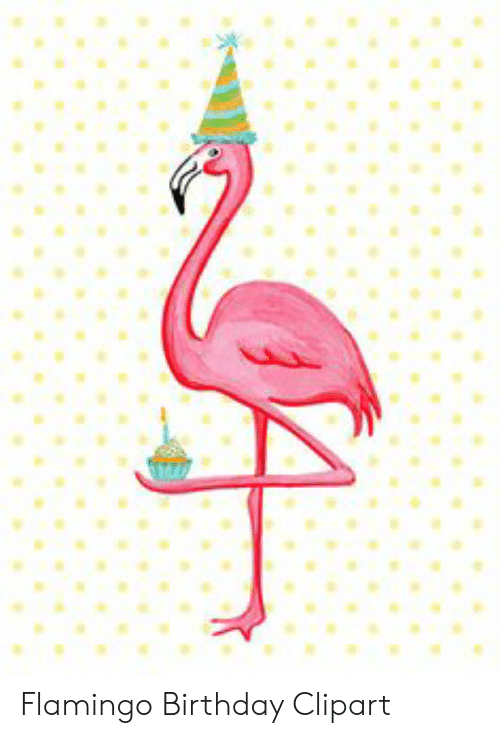 Flamingo Birthday Clipart.