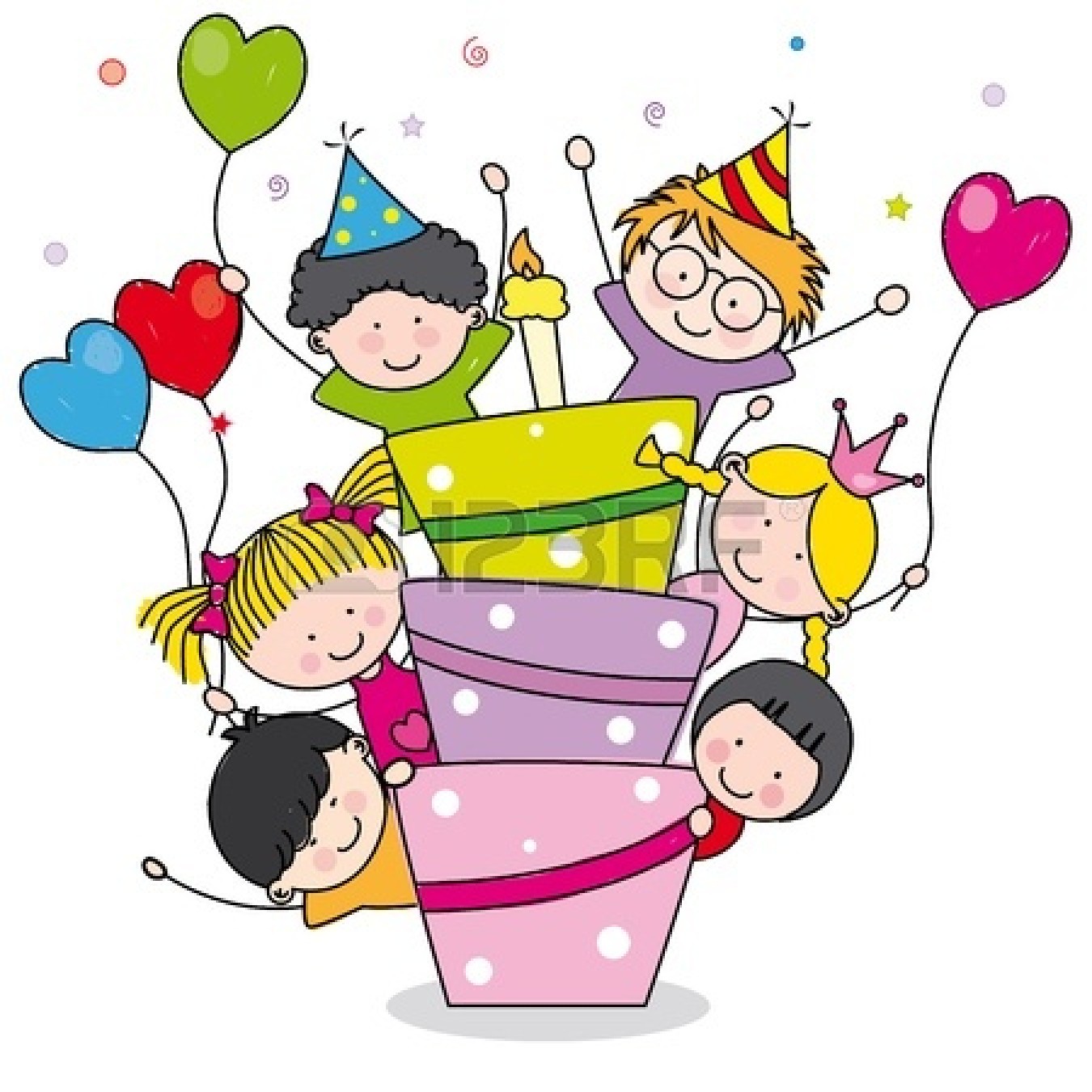 Kids Birthday Party Clip Art.