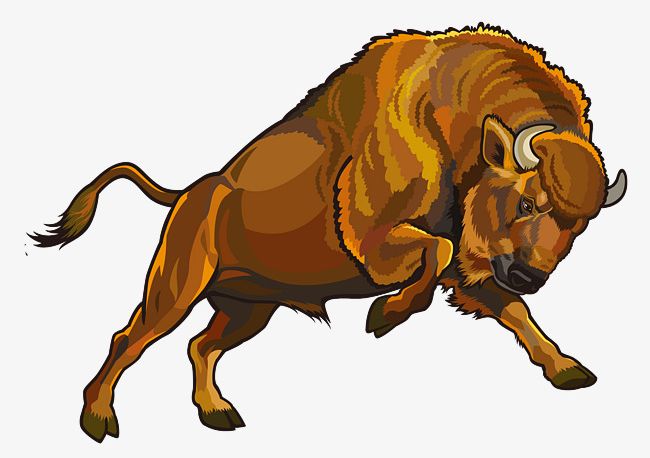 Painted Bison PNG, Clipart, Animals, Bison Clipart, Cartoon.