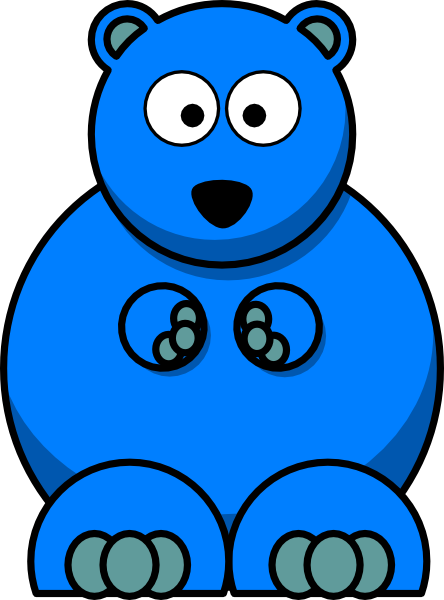 Blue Bear PNG, SVG Clip art for Web.