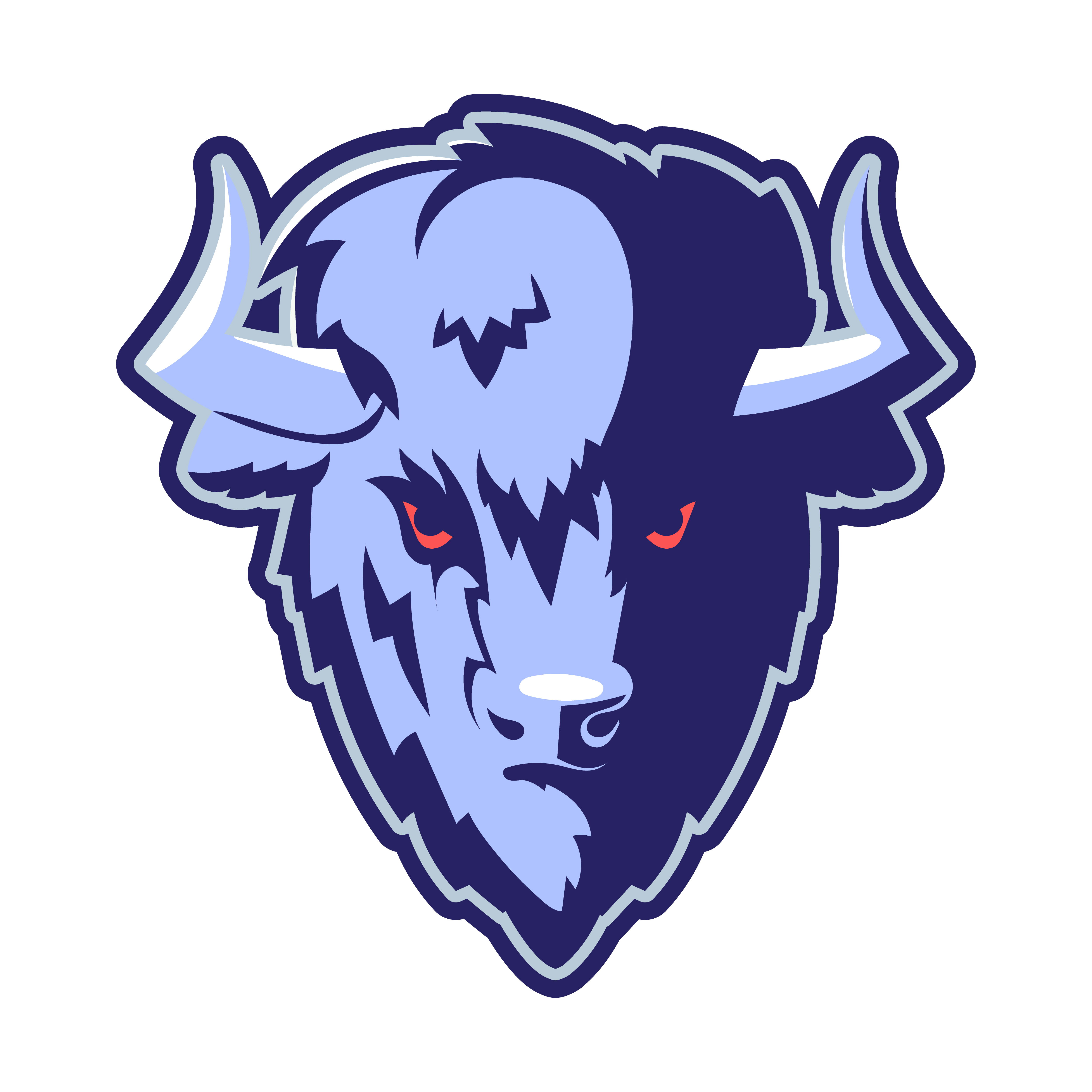 Buffalo Head Logo Mascot.