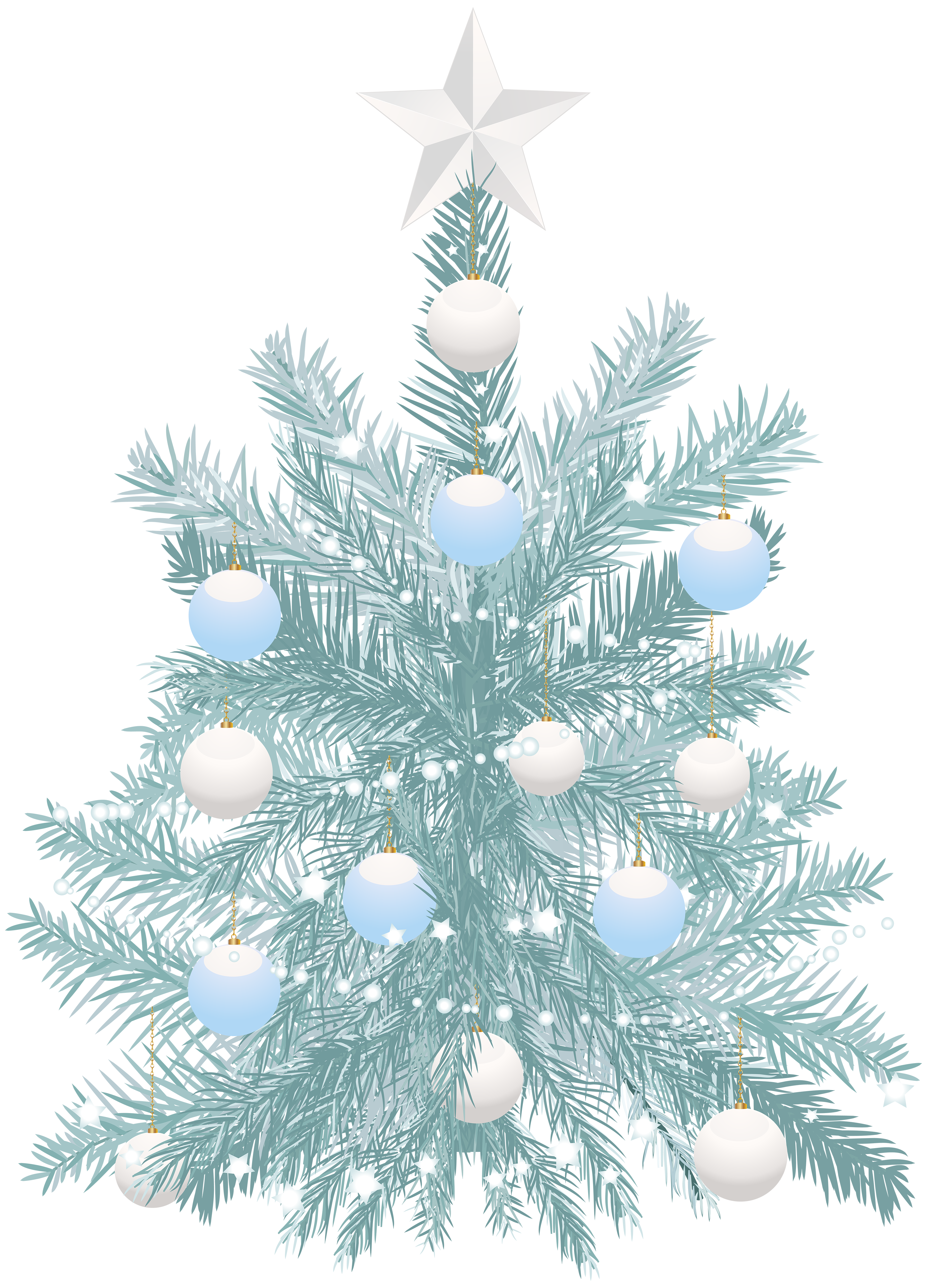 Christmas Tree Blue Transparent Clip Art.