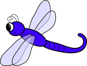 Blue dragonfly clipart.