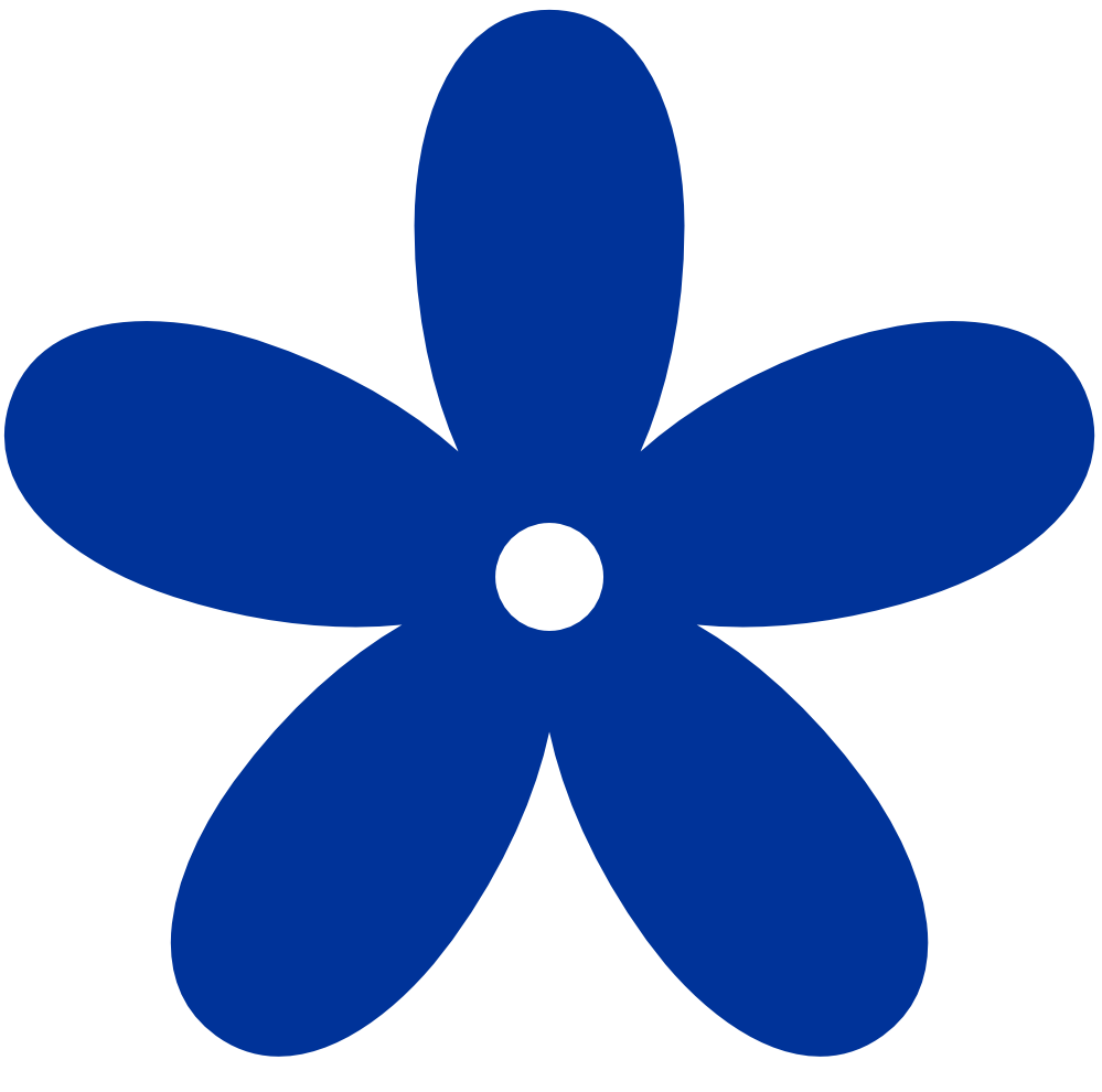 Royal Blue Flower Clipart.