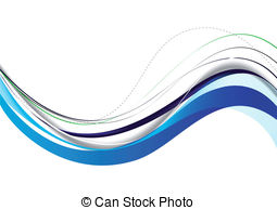 Blue Wavy Lines Clip Art.