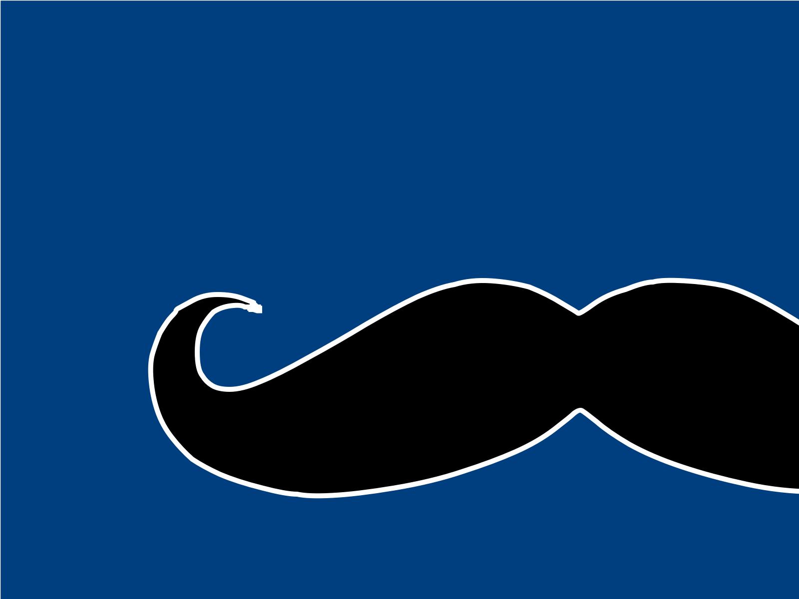 Blue Mustache Clip art, Icon and SVG.