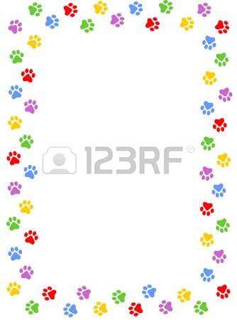 Paw Print Border Stock Photos & Pictures. Royalty Free Paw Print.