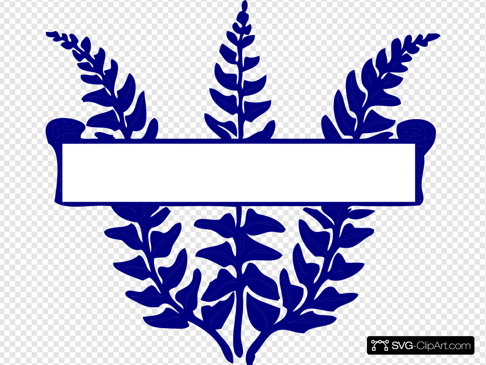 Blue Fern Scroll Clip art, Icon and SVG.