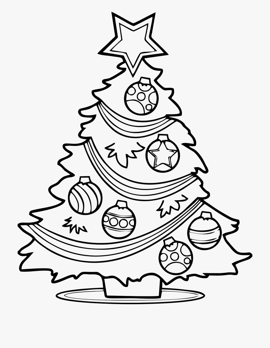 Free Christmas Tree Coloring Page Printable.