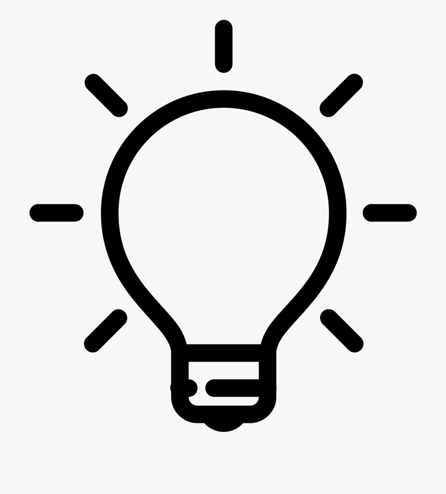 Light Bulb Png Black.