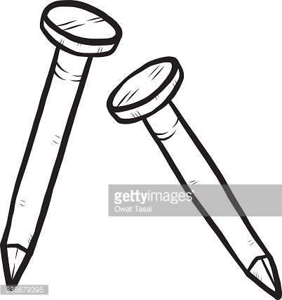 two nail Clipart Image.