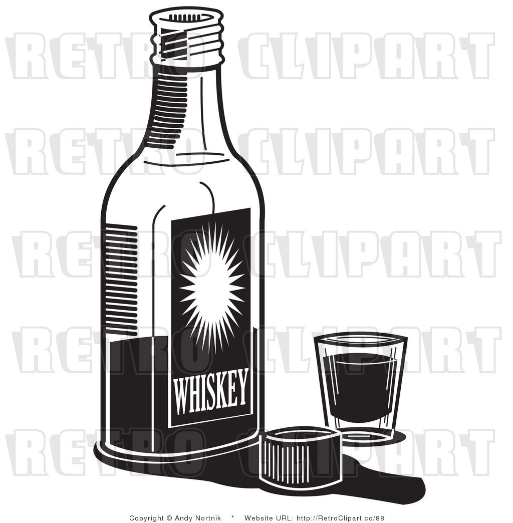 Alcohol Bottle Clipart Black And White.